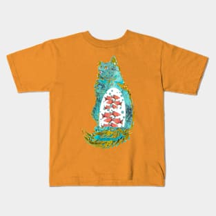 Fish in the Belly of a Blue Cat Kids T-Shirt